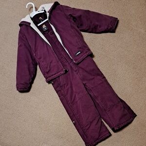 Berne Cozy Kids' Plum Jacket & Overall Set